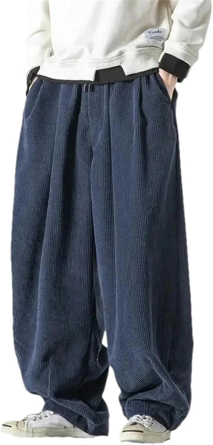 JXQXHCFS Men Casual Corduroy Pants Streetwear Harem Pants Men Woman Long Trousers Male Sweatpants Harajuku Pants
