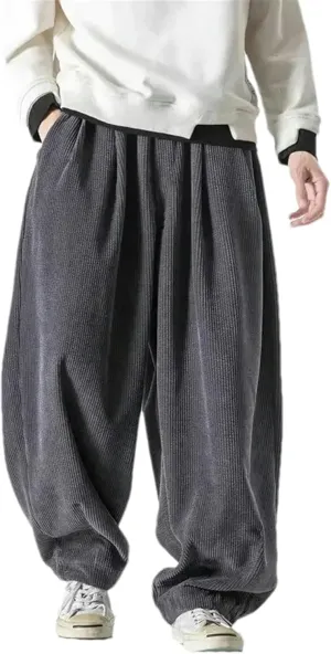 JXQXHCFS Men Casual Corduroy Pants Streetwear Harem Pants Men Woman Long Trousers Male Sweatpants Harajuku Pants