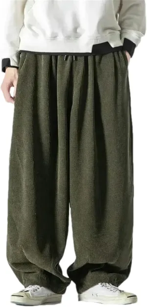 JXQXHCFS Men Casual Corduroy Pants Streetwear Harem Pants Men Woman Long Trousers Male Sweatpants Harajuku Pants