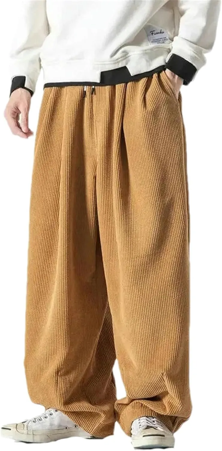 JXQXHCFS Men Casual Corduroy Pants Streetwear Harem Pants Men Woman Long Trousers Male Sweatpants Harajuku Pants