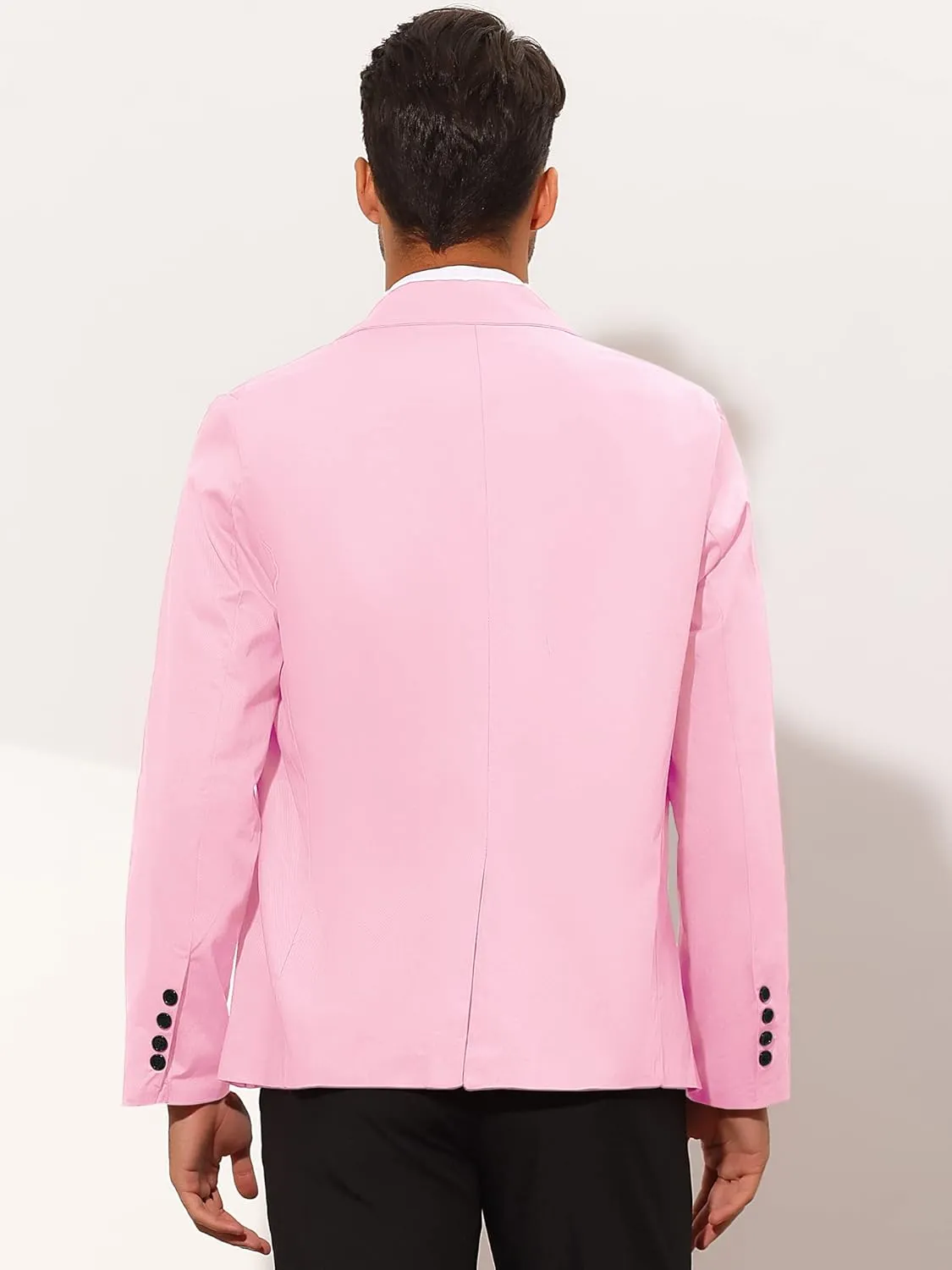 Lars Amadeus Solid Color Business Blazer for Men's One Button Notched Lapel Sports Coat Suit Jackets