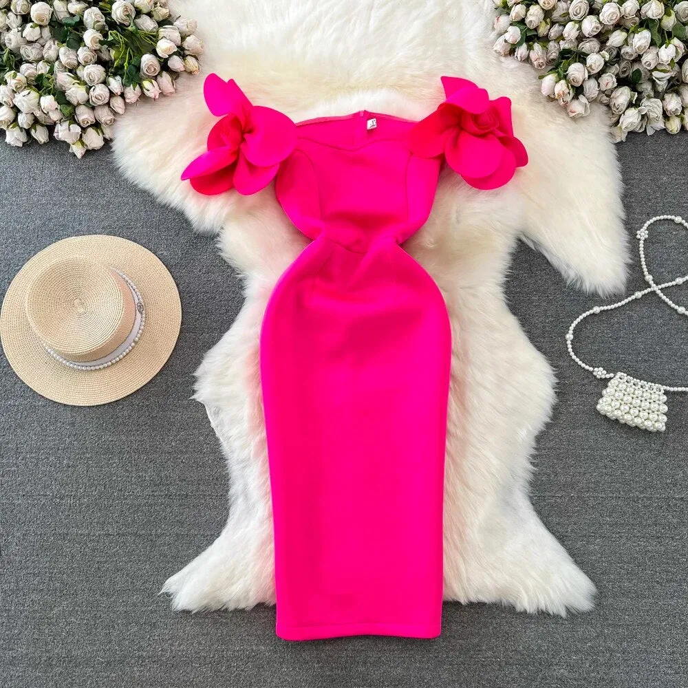 Liana 3D Flower Applique Dress