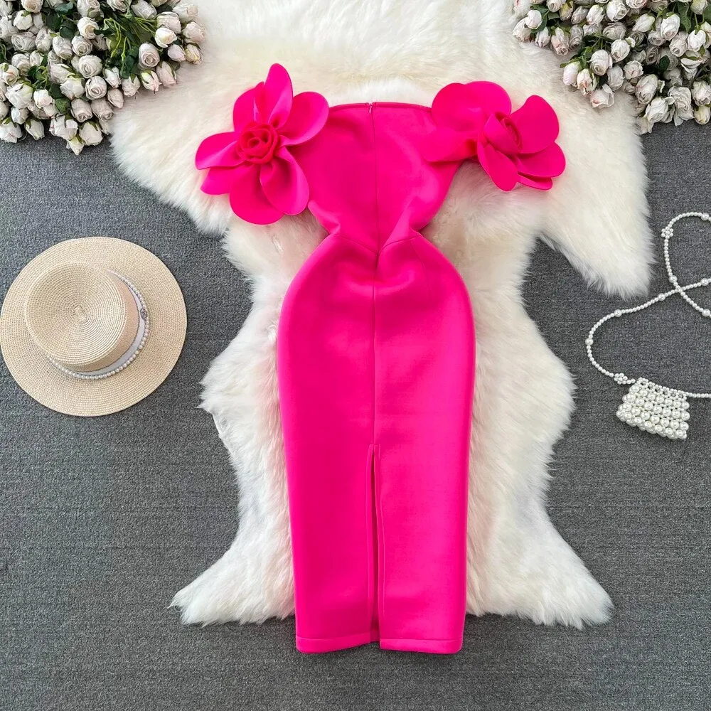 Liana 3D Flower Applique Dress