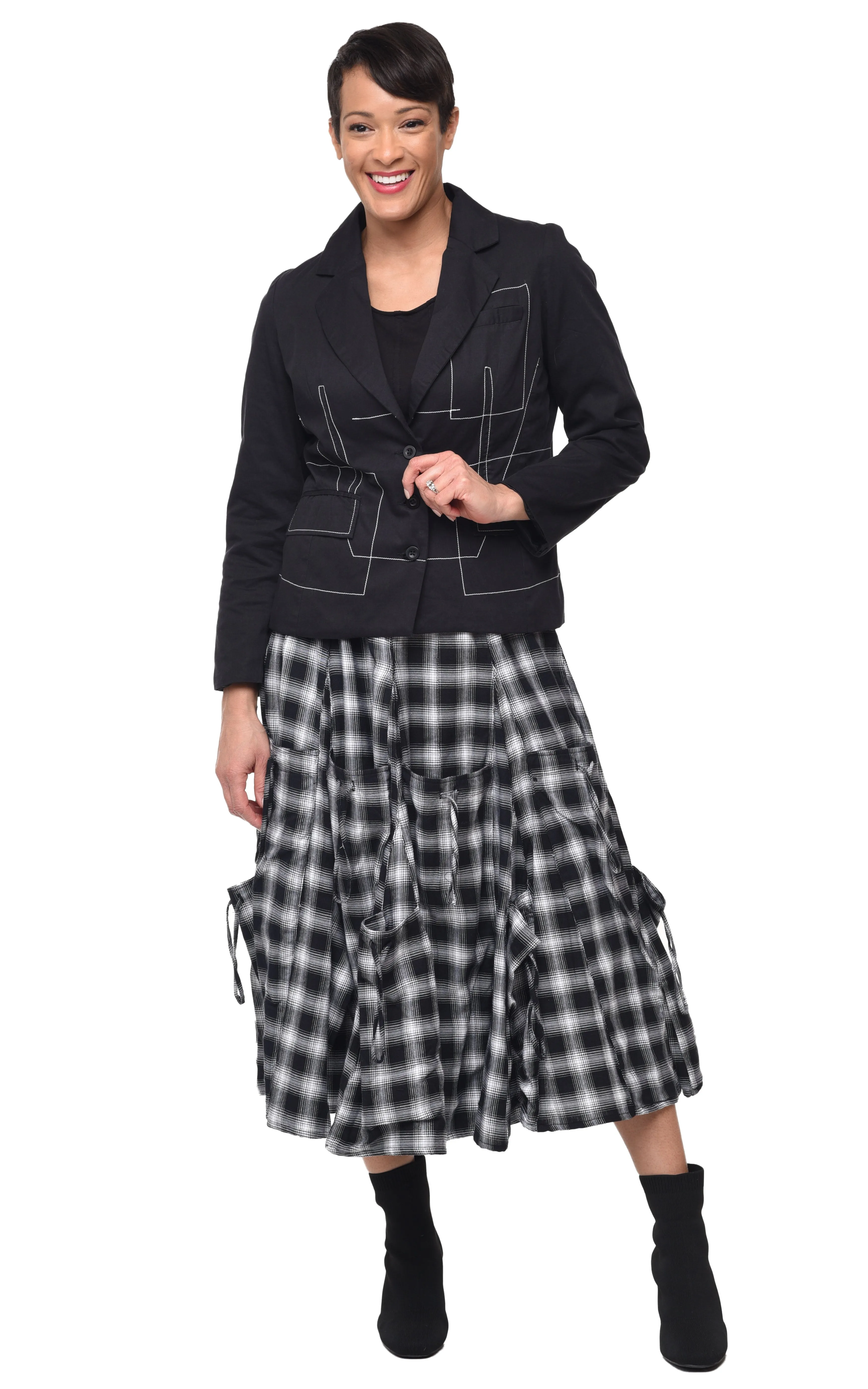 Lottie Women's Jacket in Black Twill