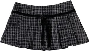 MakeMeChic Women's Summer Plaid Mini Skirt Pleated A Line Drop Waist Y2K Short Skirts