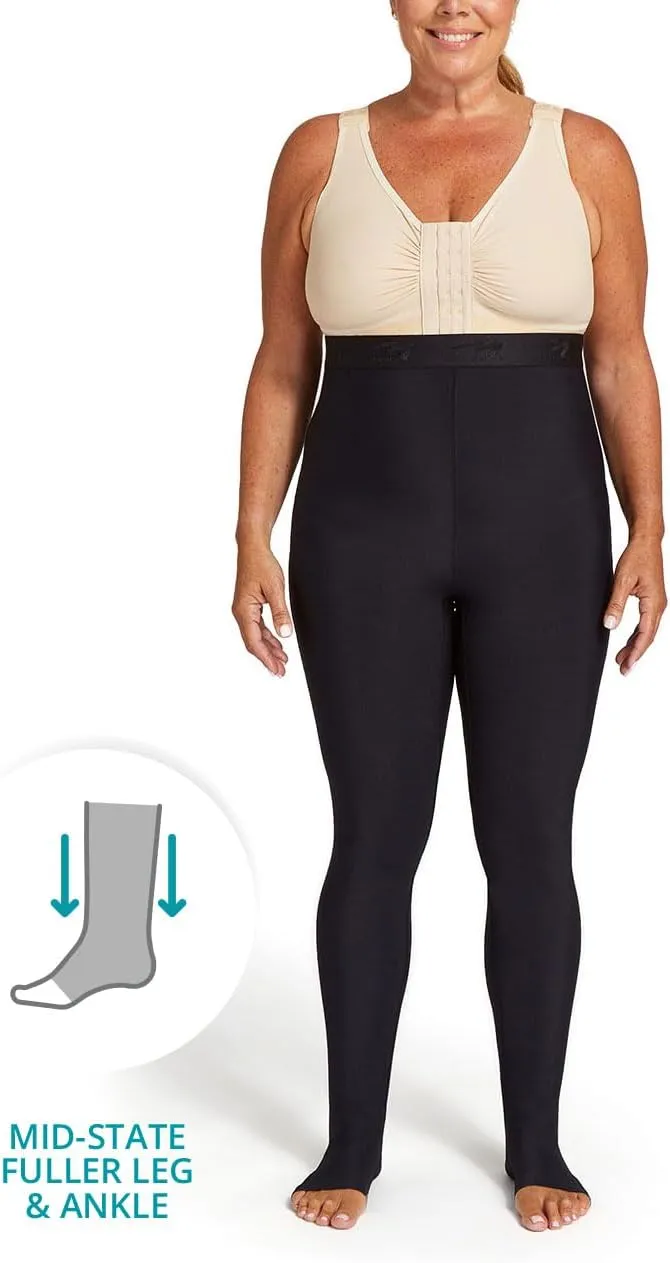 MARENA LIEMLMS Lipedema Mid-State Everyday Management Legging with Flexfit Comfort Ankle, 15-20 mmHg Compression