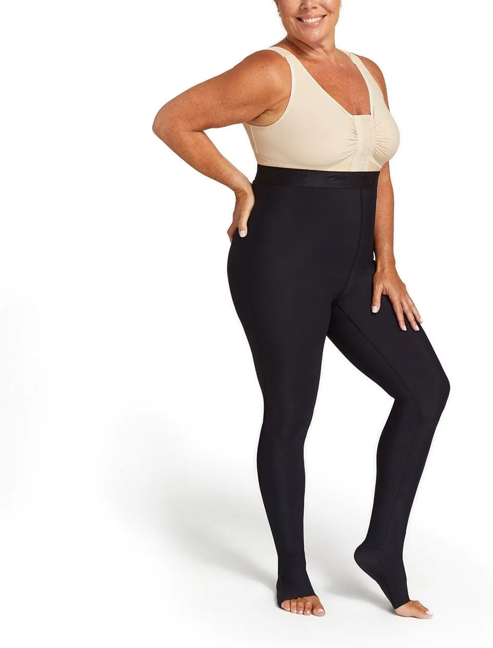 MARENA LIEMLMS Lipedema Mid-State Everyday Management Legging with Flexfit Comfort Ankle, 15-20 mmHg Compression