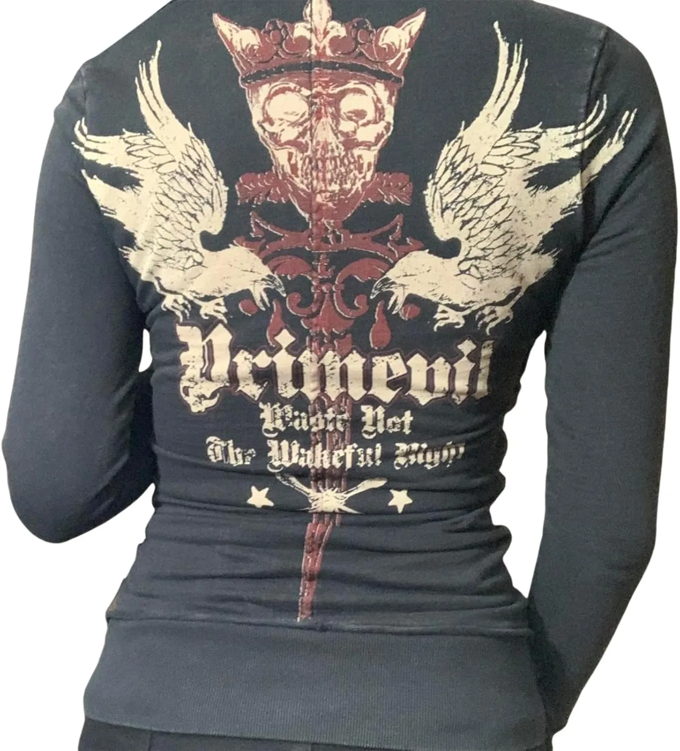Meiweileya Y2k Womens Zip Up Fairy Grunge Oversized Hoodies Long Sleeve Aesthetic Skeleton Graphic Streetwear Jackets