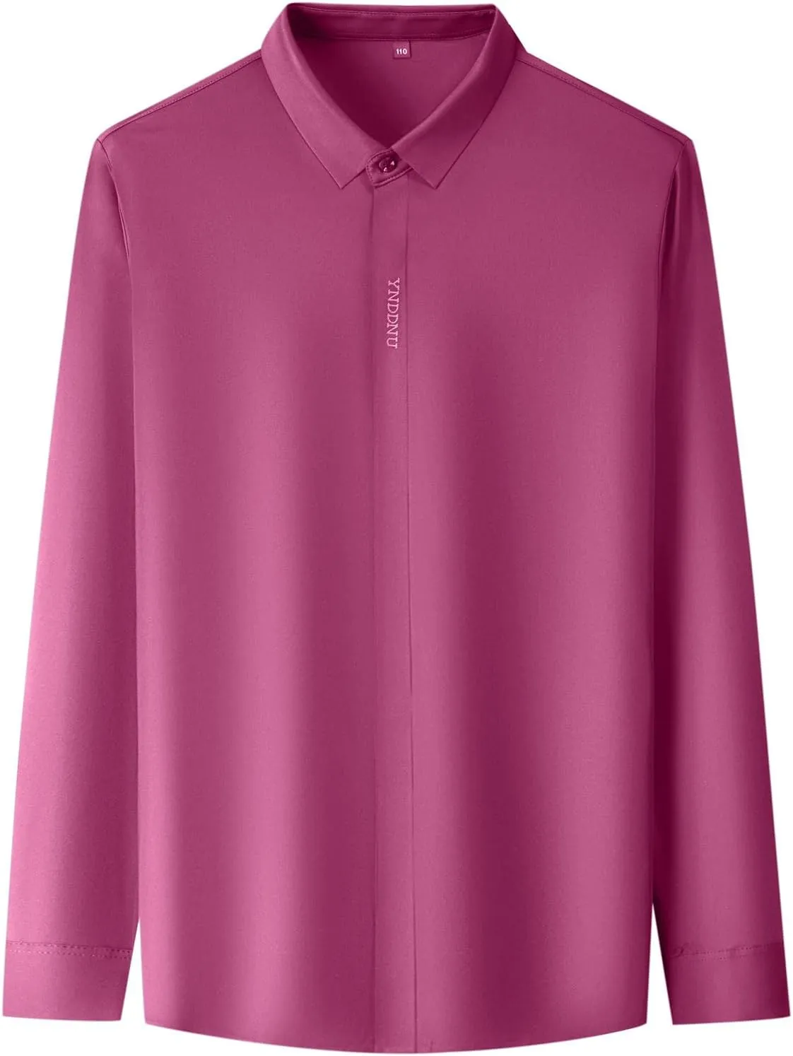Mens Button Down Shirts Long Sleeve Stretch BlousesTop Solid Color Casual Undershirts Sofy Comfy Activewear Shirts