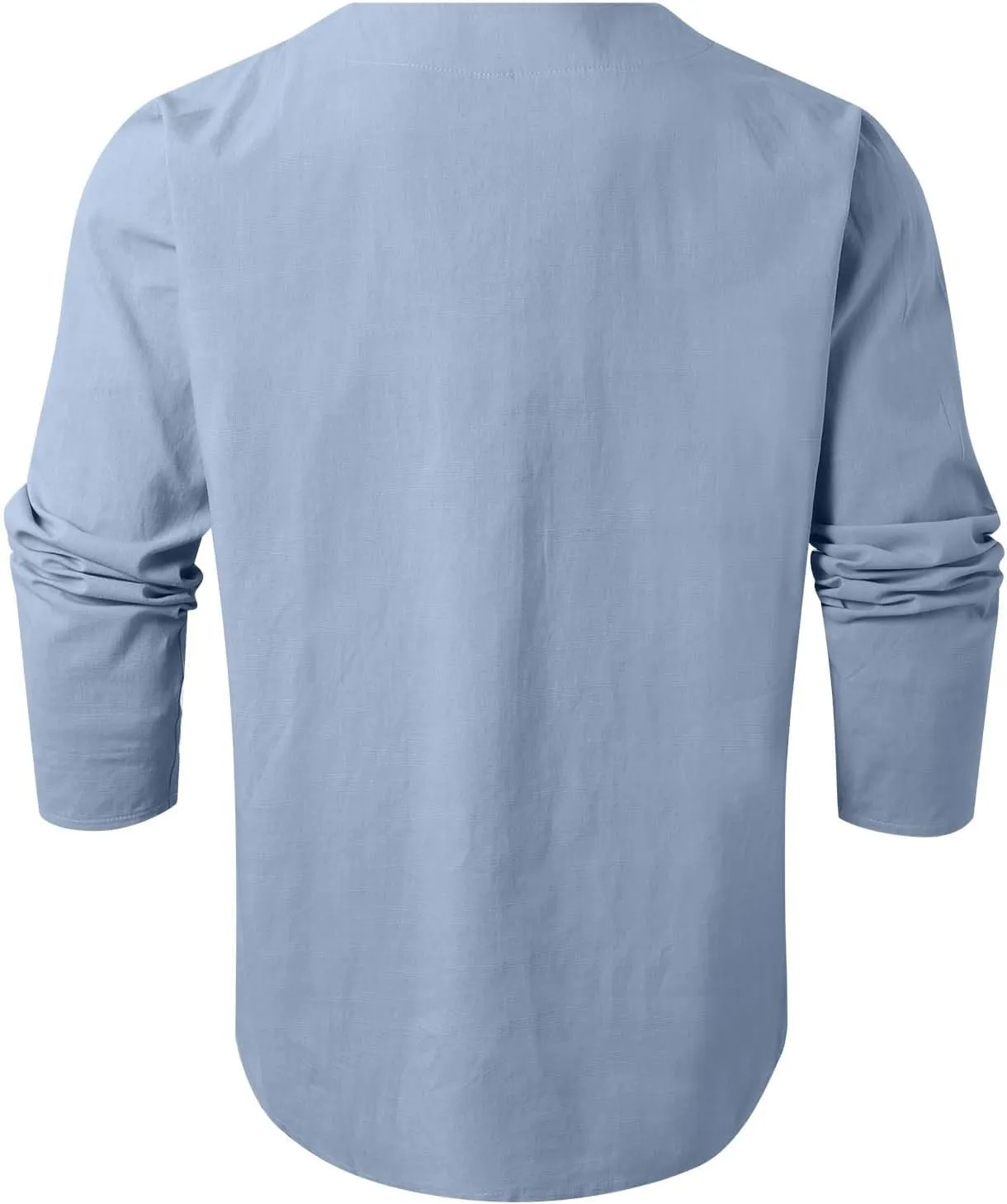 Men's Button Down Shirts Long SleeveV Neck Casual Shirts Lightweight Stretch Workout Undershirt Business Casual Tops
