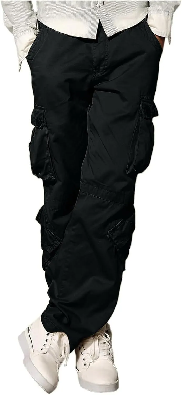 Men's Cargo Pants Jogging Work Trousers Hiking Pants Men Chino Pants Slim Fit Stretch Tight Trousers Casual Elastic