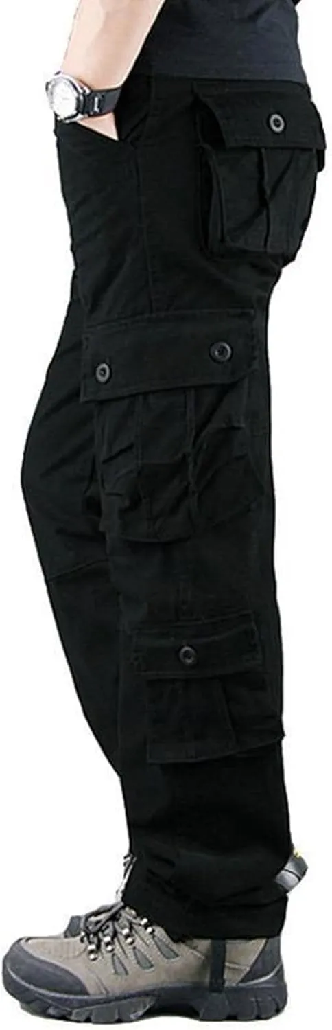 Men's Cargo Pants Jogging Work Trousers Hiking Pants Men Chino Pants Slim Fit Stretch Tight Trousers Casual Elastic