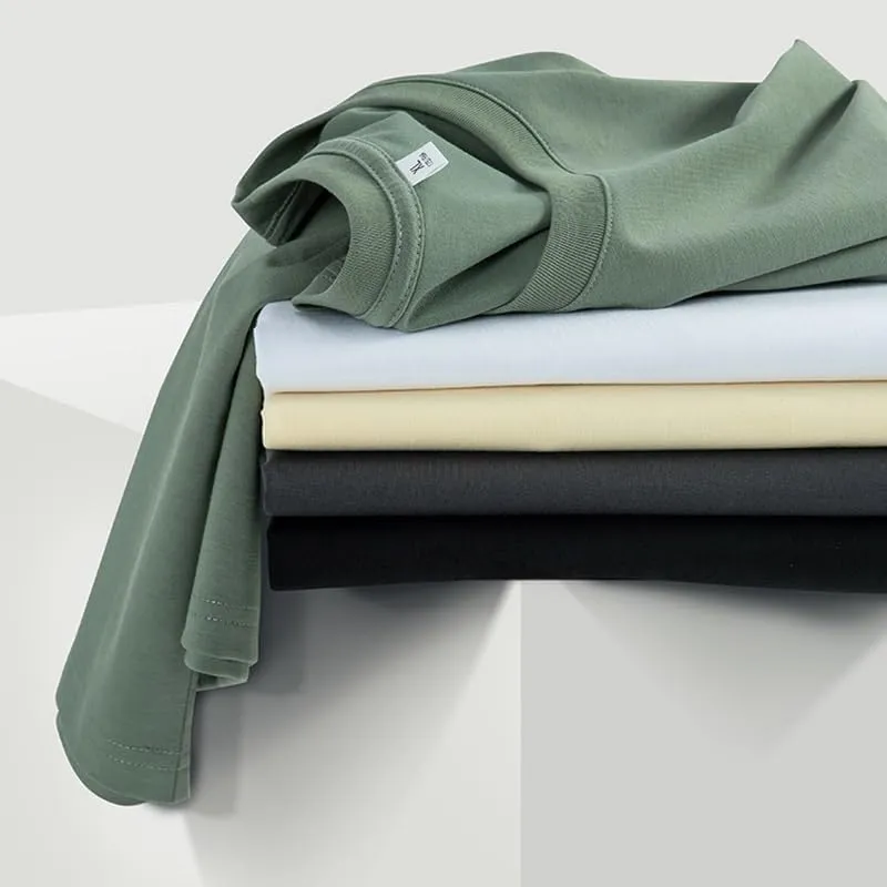 Men's Casual Solid Color Crew Neck T-Shirts for Everyday Comfort