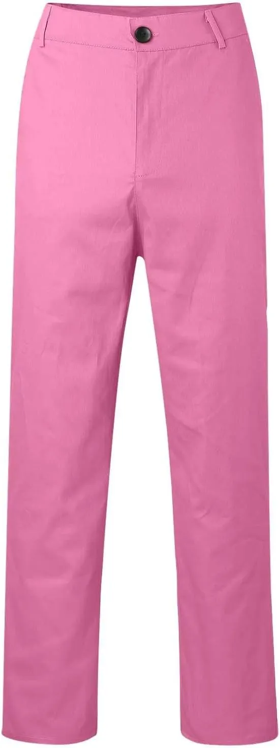Mens Chino Pants Slim Fit Flat Front Stretch Skinny Straight Leg Classic Twill Dress Pants with Pockets