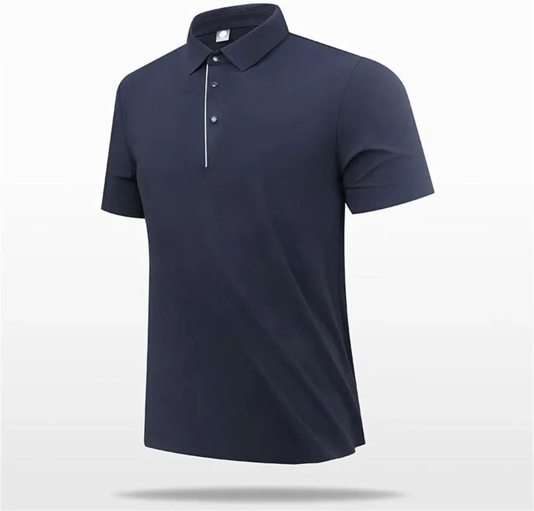 Men's Golf Shirts Short Sleeve Outdoor Sports Quick-Dry Shirts Business Breathable Polo Tops
