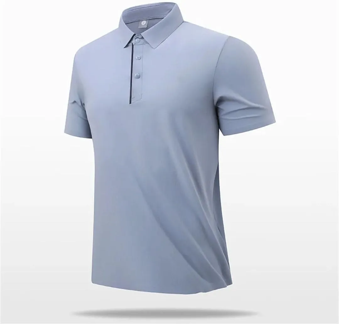 Men's Golf Shirts Short Sleeve Outdoor Sports Quick-Dry Shirts Business Breathable Polo Tops