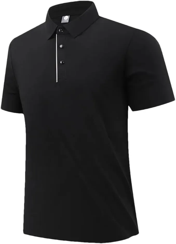 Men's Golf Shirts Short Sleeve Outdoor Sports Quick-Dry Shirts Business Breathable Polo Tops