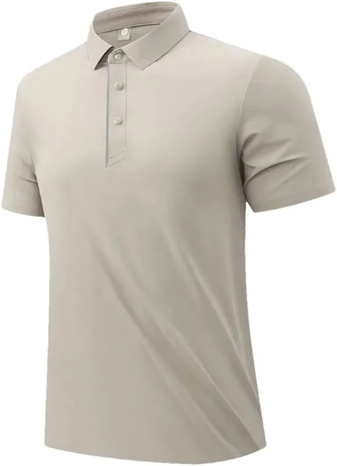 Men's Golf Shirts Short Sleeve Outdoor Sports Quick-Dry Shirts Business Breathable Polo Tops