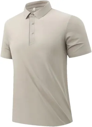 Men's Golf Shirts Short Sleeve Outdoor Sports Quick-Dry Shirts Business Breathable Polo Tops