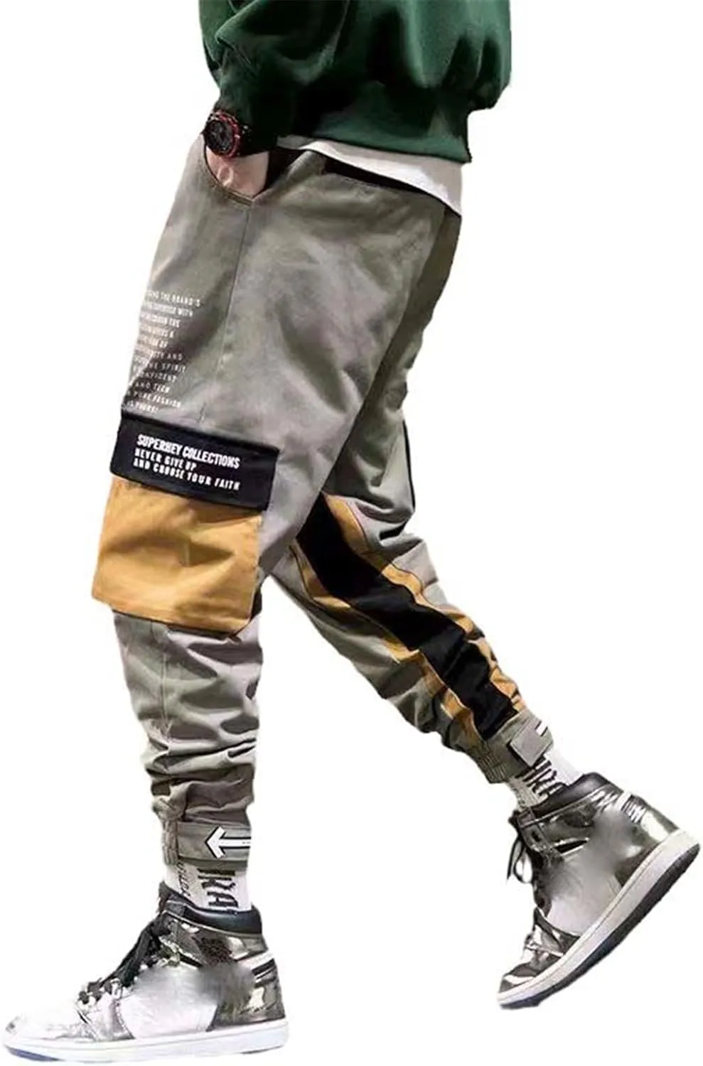 Men's Harem Pants Hip Hop Spring/Summer Cargo Pants Casual Streetwear Trousers