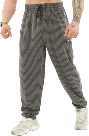 Men's Loose Fit Cotton Sweatpants with Pockets, Four Season Lifestyle Pants