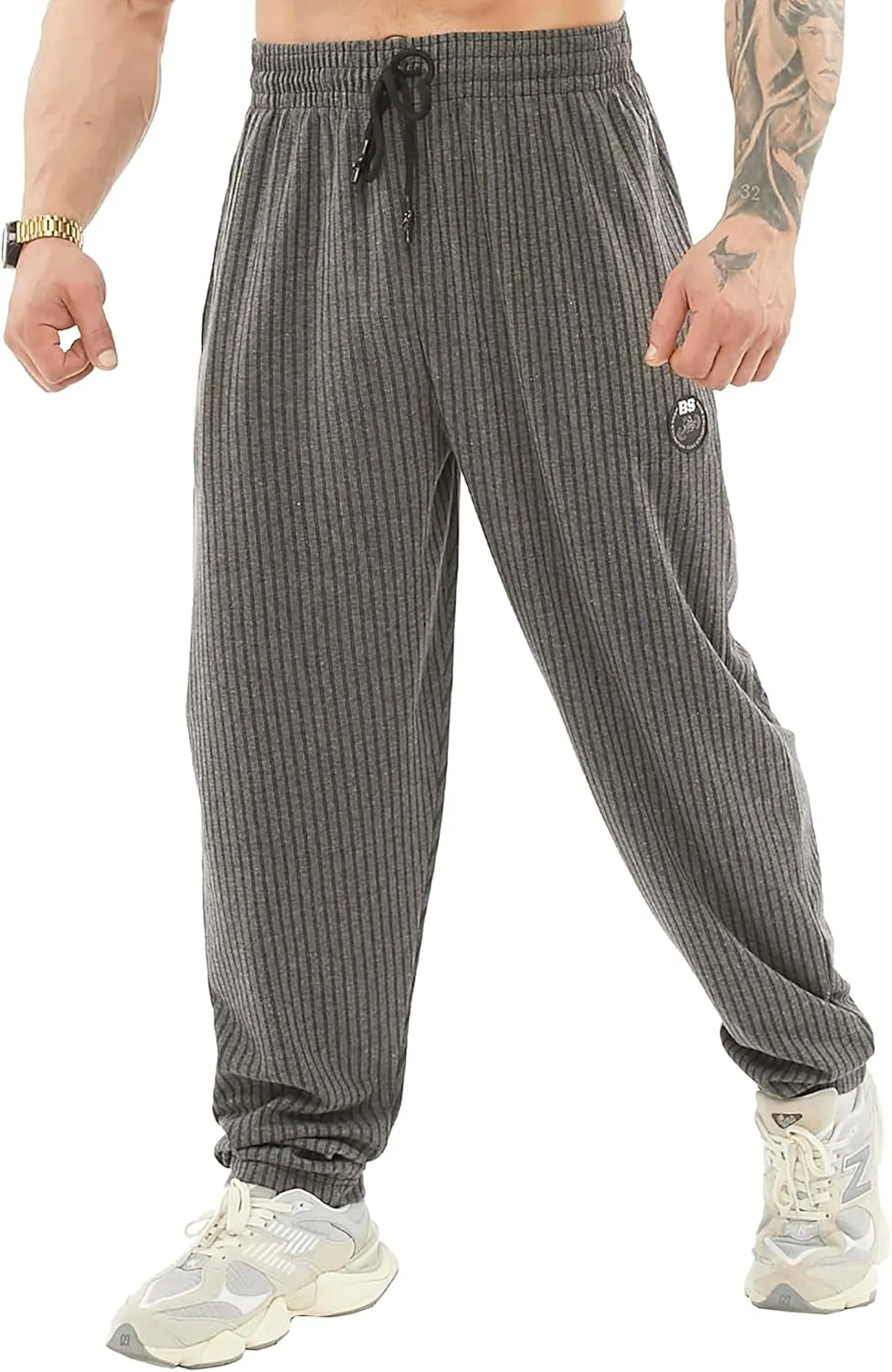 Men's Loose Fit Cotton Sweatpants with Pockets, Four Season Lifestyle Pants
