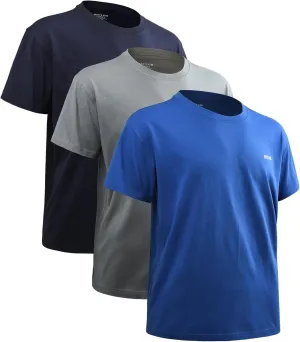 Men's Loose Fit Mens-Short-Sleeve T-Shirt 100% Cotton Crew Neck Soft Fitted Tees S-3XL Fresh Classic Tshirts