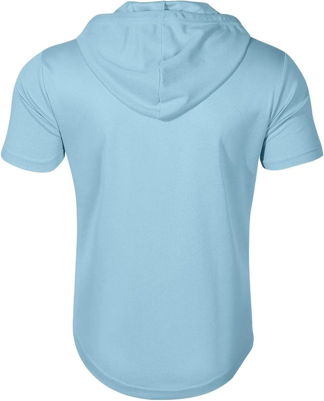 Mens Short Sleeve Hoodies Casual Lightweight Quarter Zip Hooded Sweatshirt Athletic Gym Workout T Shirts with Pocket