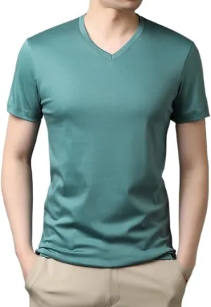 Men's Solid Color Crew Neck T-Shirts Perfect for Casual Layering