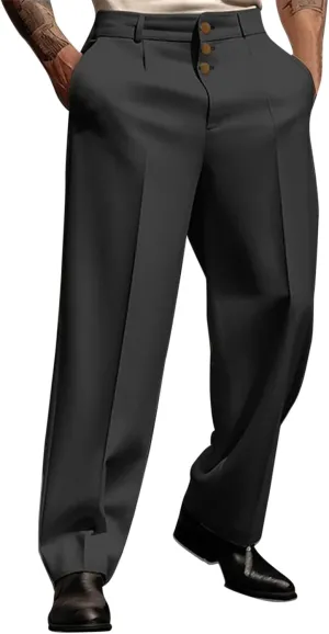 Men's Suit Pants,Expandable Waist Slim Fit Stretch Formal Dress Pants Straight Leg Work Slacks Suit Trousers
