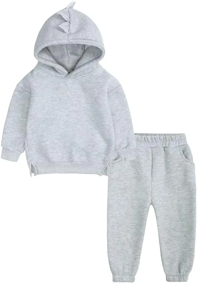 MYGBCPJS Youth 2PCS Jogger Outfits Set Fleece Hooded   Sweatpants Boys Girls Athletic Sweatsuits Pullover Clothes
