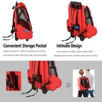 PawHut Pet Carrier Luggage Box Cat Dog Backpack Crate with wheels