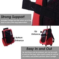 PawHut Pet Carrier Luggage Box Cat Dog Backpack Crate with wheels