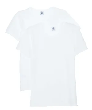 PETIT BATEAU Set of 2 Girl's Short Sleeves White Underwear/Undershirt Sizes 2-18 Style 15039 (Size 12 Style 15039)