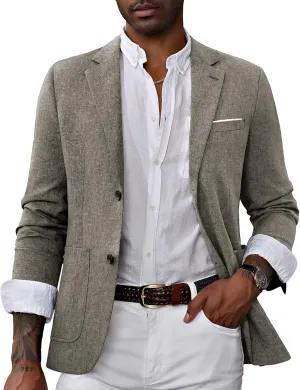 PJ PAUL JONES Mens Casual Sport Coat Blazer Two Buttons Lightweight Business Jackets