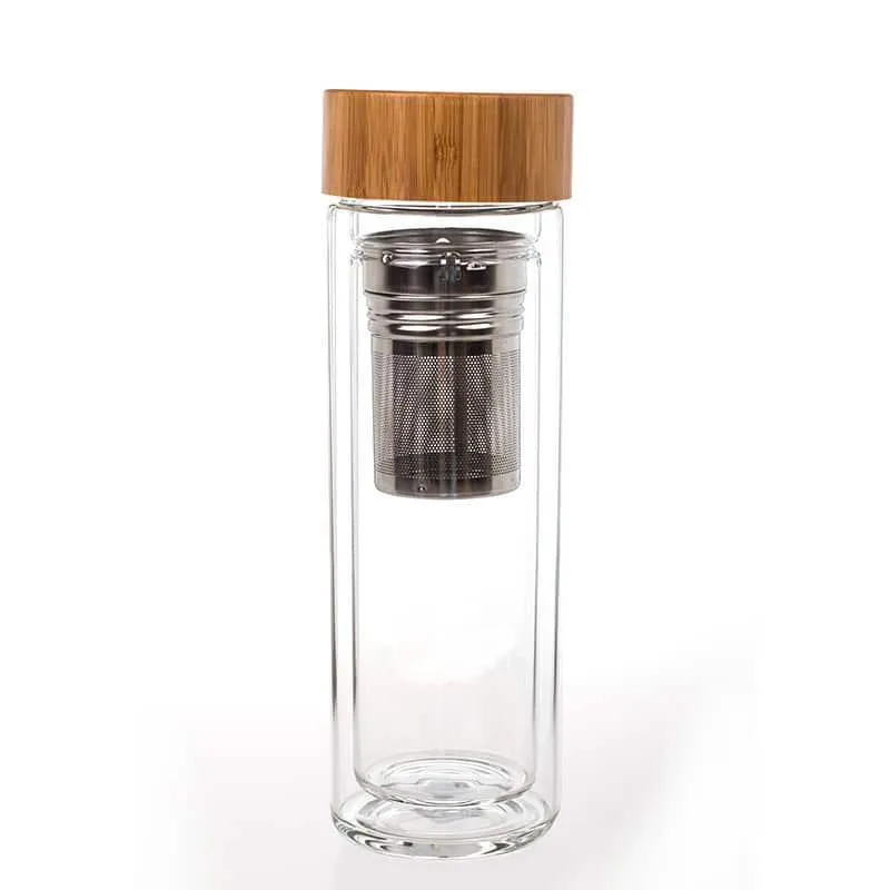 Portable Glass Water Bottle