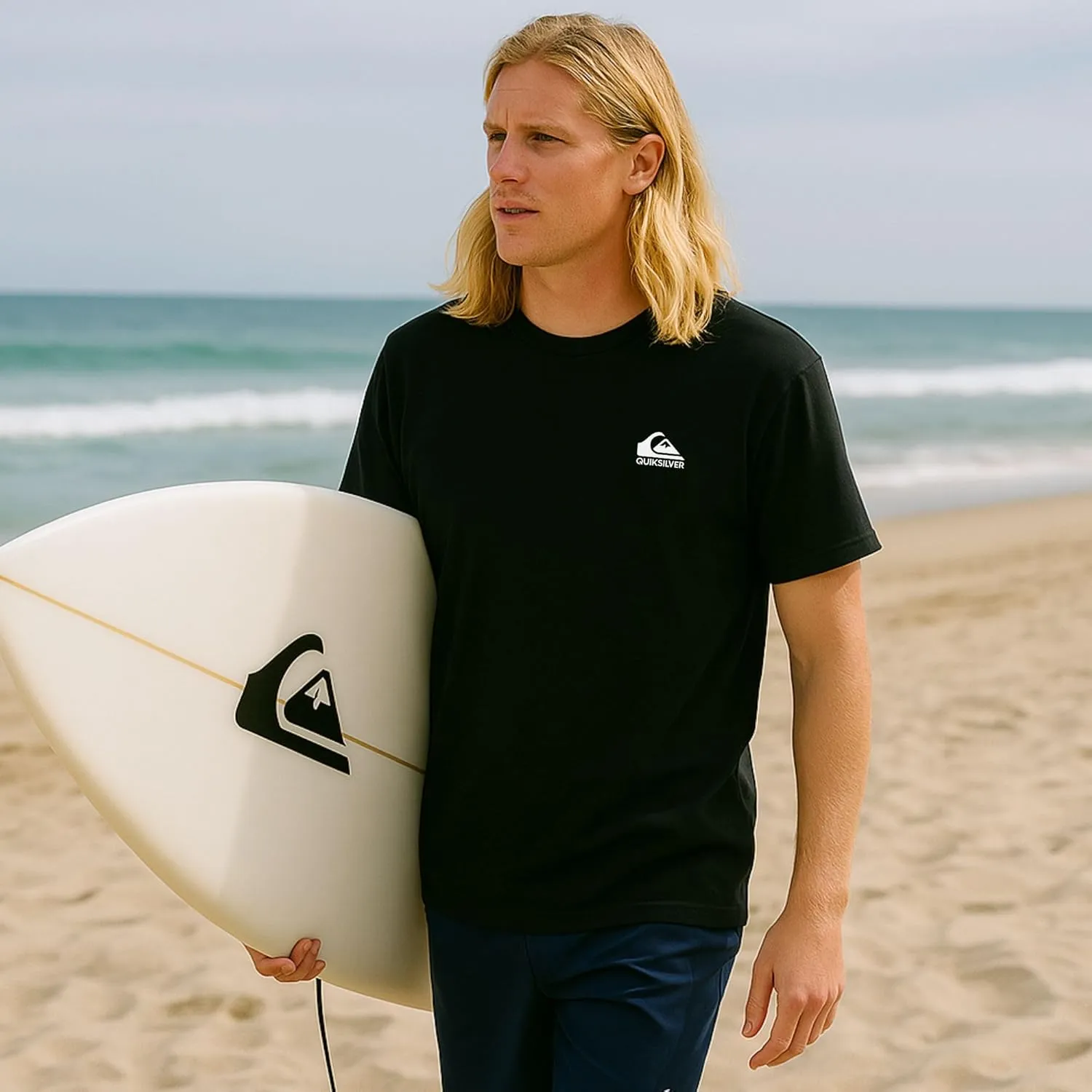 Quiksilver Big and Tall T-Shirts for Men - Mens Short Sleeve Cotton Crewneck Tee