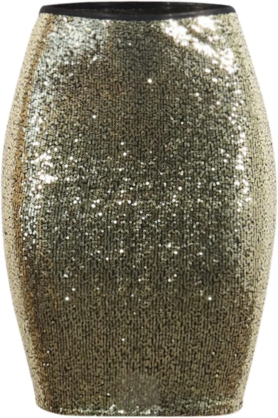 Sequin Skirt for Women, Sparkly Skirts, Sexy Glitter High Waist Casual Midi Skirt Bodycon for Holiday/Party/Business