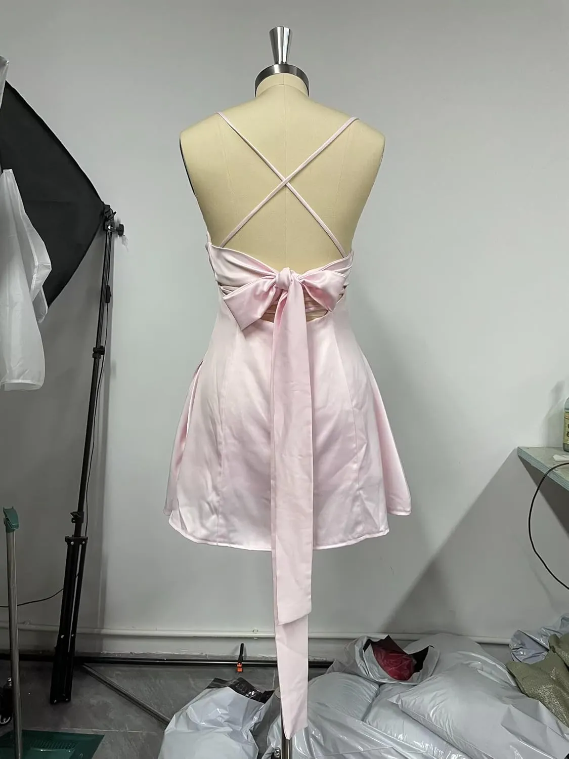 Spaghetti Straps Ruched Cowl Neck Satin Homecoming Dresses Short A Line Cocktail Mini Party Dress for Teens
