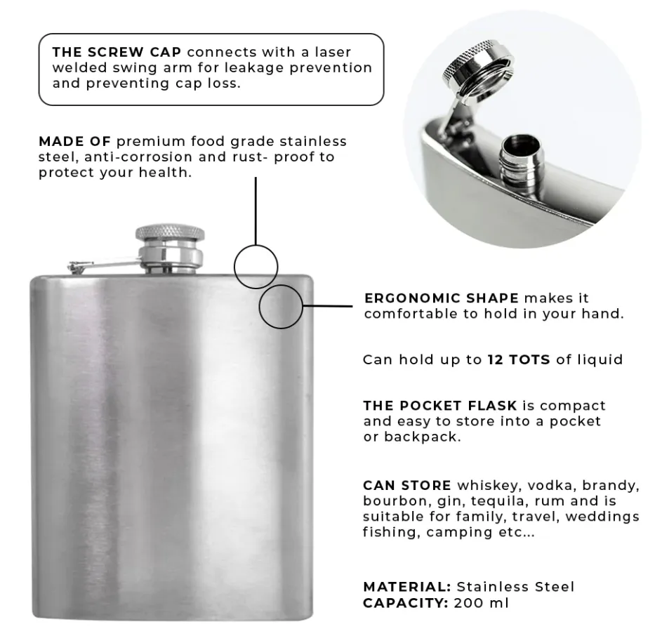 Stainless Steel Hip Flask IF-17
