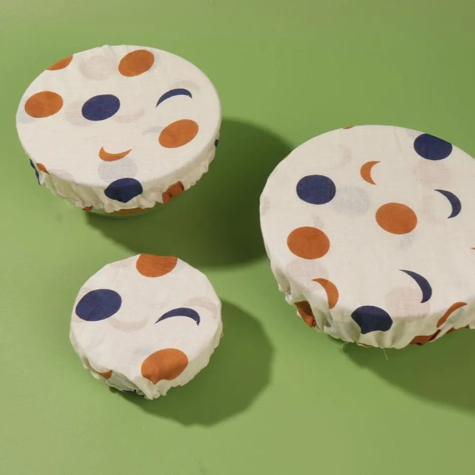 Sun-Moon Bowl Covers Set (Set of 3)