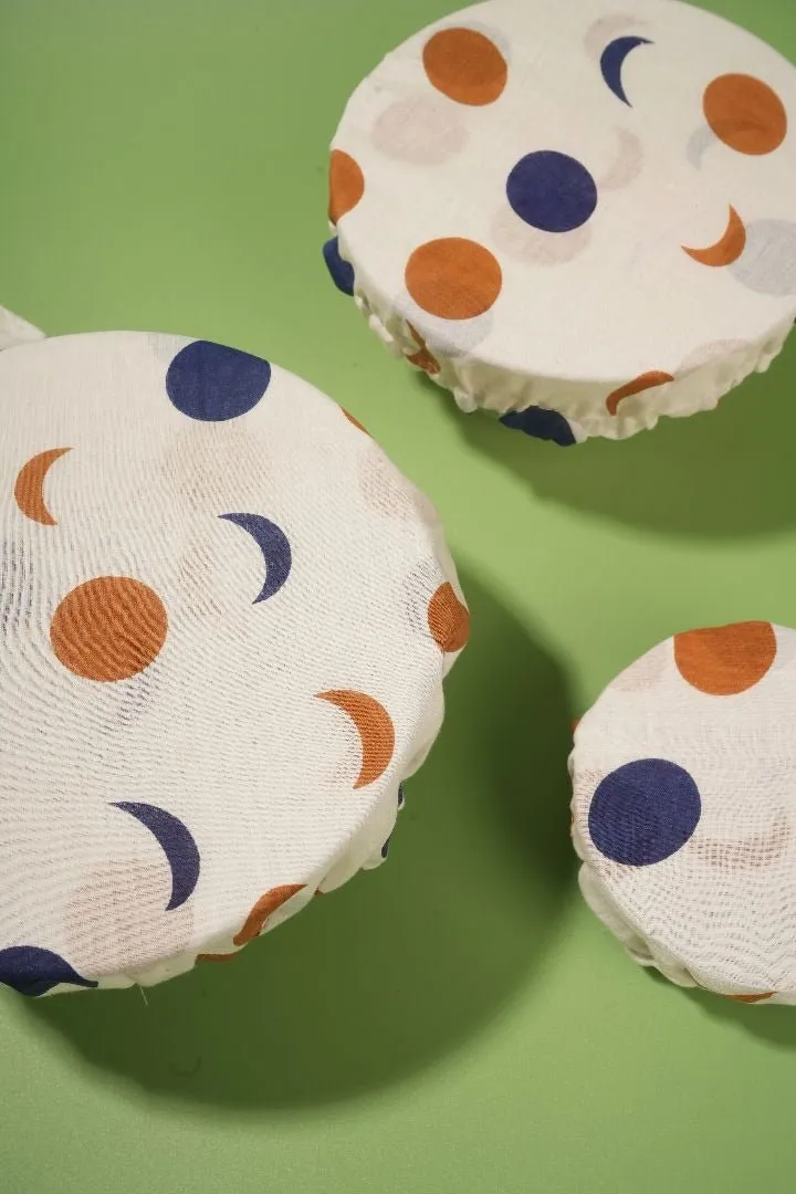Sun-Moon Bowl Covers Set (Set of 3)
