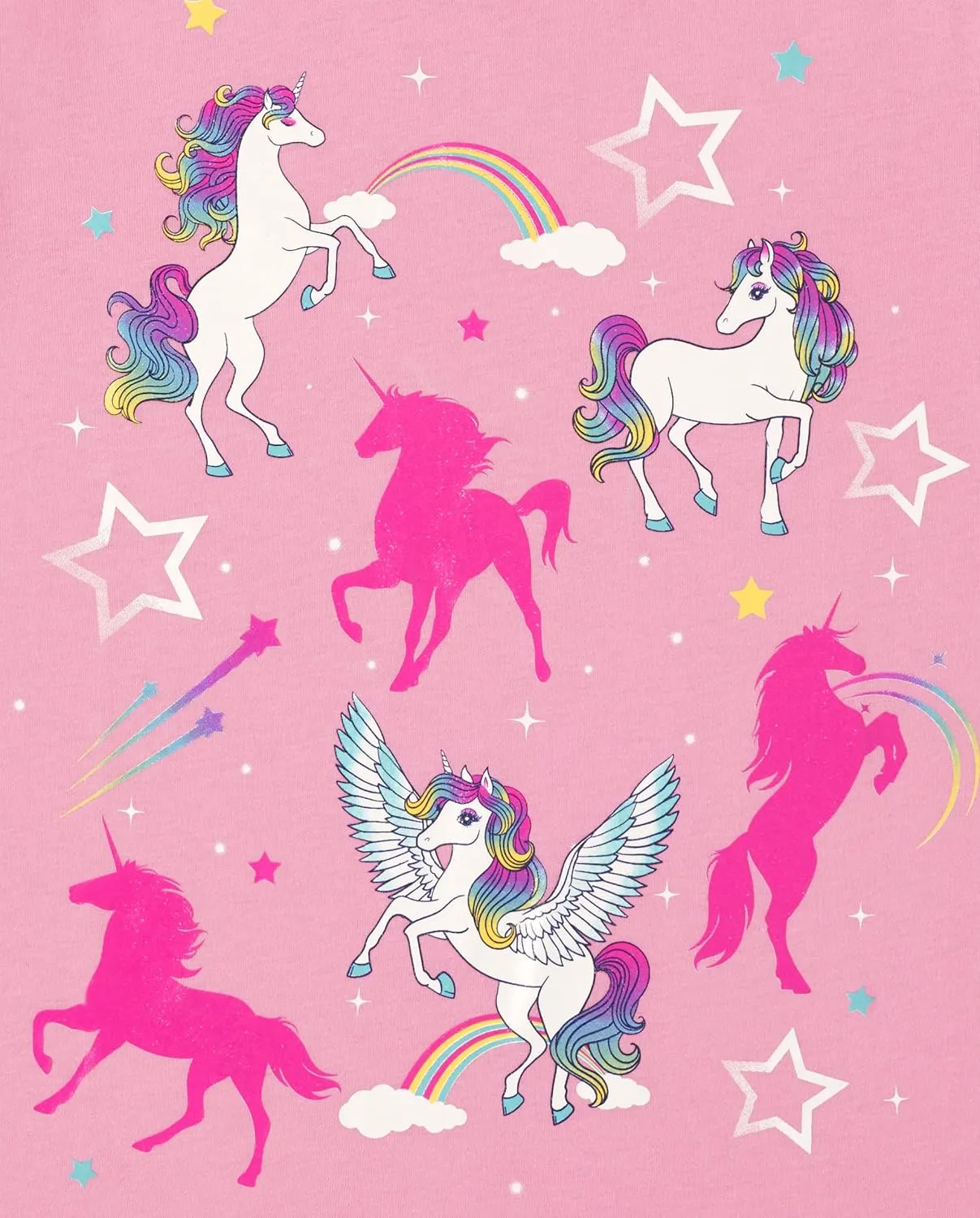 The Children's Place Girls' Unicorn Short Sleeve Graphic T-Shirts, Multipack