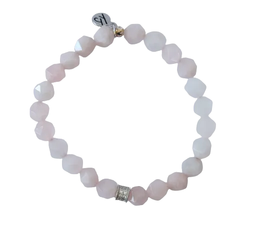 T.Jazelle- Rose Quartz Stacker Bracelet