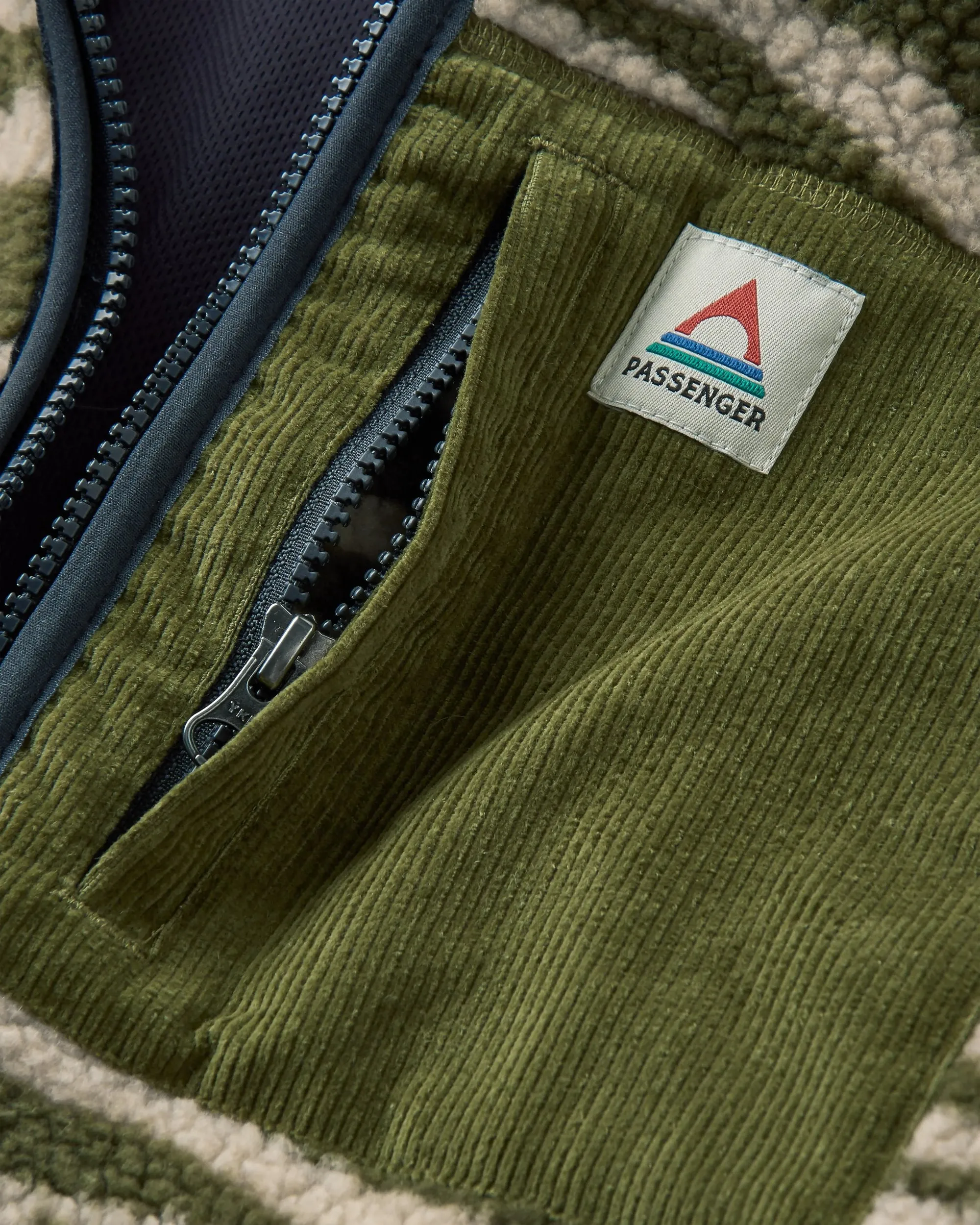 Trekker Recycled Deep-Pile Sherpa Fleece - Strata Khaki
