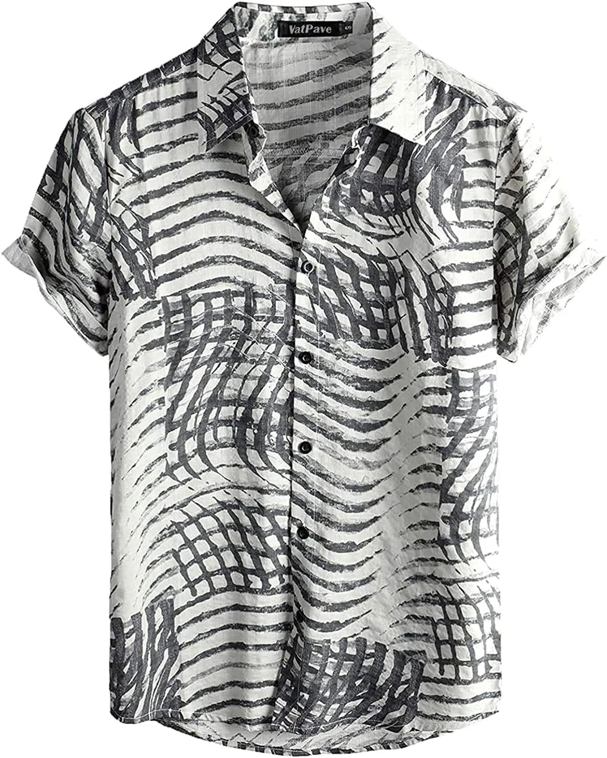 VATPAVE Mens Floral Hawaiian Shirts Short Sleeve Button Down Beach Shirts Suits