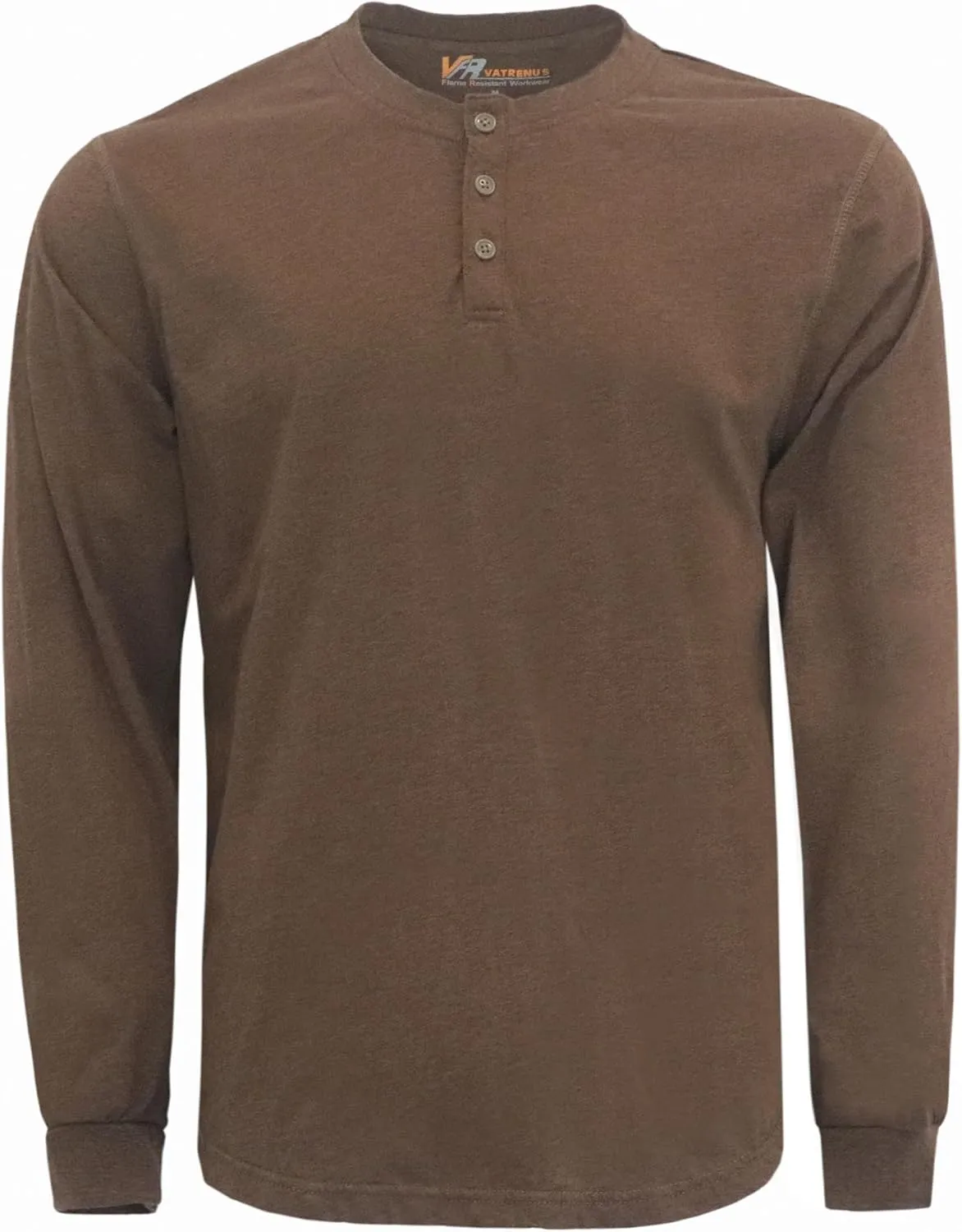 VATRENUS FR Shirts 4oz Lightweight Flame Resistant Henley 100% Cotton Men's Pre-Washed Fire Retardant Base Layer