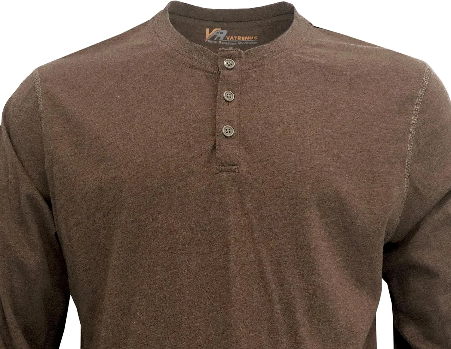VATRENUS FR Shirts 4oz Lightweight Flame Resistant Henley 100% Cotton Men's Pre-Washed Fire Retardant Base Layer