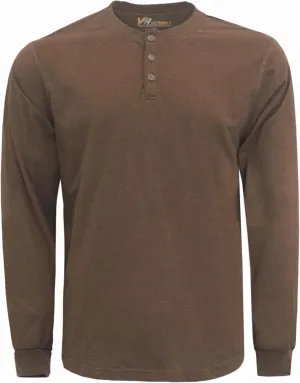 VATRENUS FR Shirts 4oz Lightweight Flame Resistant Henley 100% Cotton Men's Pre-Washed Fire Retardant Base Layer