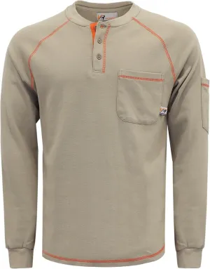 VATRENUS FR Shirts Henley 5.5oz 100% Cotton Flame Resistant Long Sleeve T-Shirts